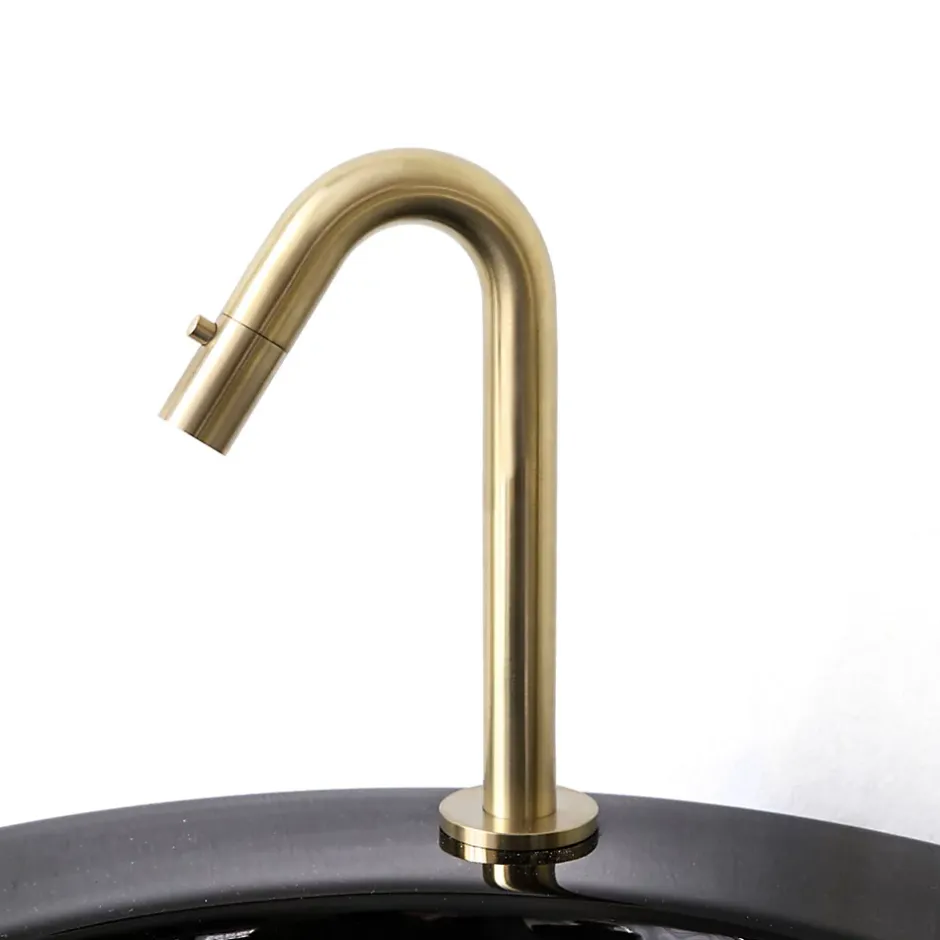 Essebagno Mitigeur lave-mains eau froide H.13,2 cm, doré, Lollipop* Robinet Lave-Mains