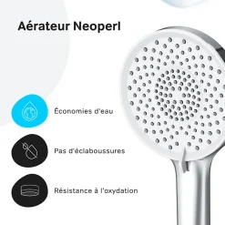 Am.Pm Europe Mitigeur mécanique de baignoire avec douchette et support Robinet Salle de Bain Chromé, FXA15000 X-Joy AM.PM