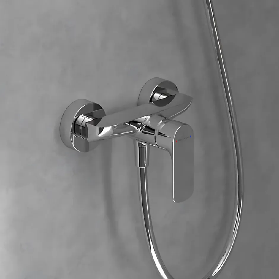 Villeroy & Boch Mitigeur mécanique douche VILLEROY ET BOCH Architectura Chrome + Ensemble de douche VILLEROY ET BOCH Verve Showers 3 jets Chrome