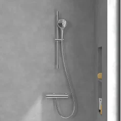 Villeroy & Boch Mitigeur mécanique douche VILLEROY ET BOCH Loop & Friends Chrome + Ensemble de douche VILLEROY ET BOCH Verve Showers 3 jets Chrome* Colonne De Douche Mécanique