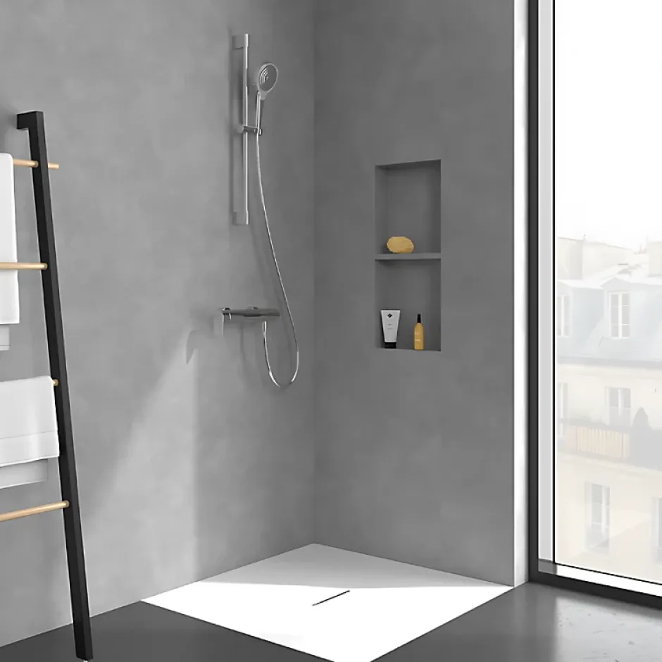 Villeroy & Boch Mitigeur mécanique douche VILLEROY ET BOCH Liberty Chrome + Ensemble de douche VILLEROY ET BOCH Verve Showers 3 jets Chrome* Colonne De Douche Mécanique