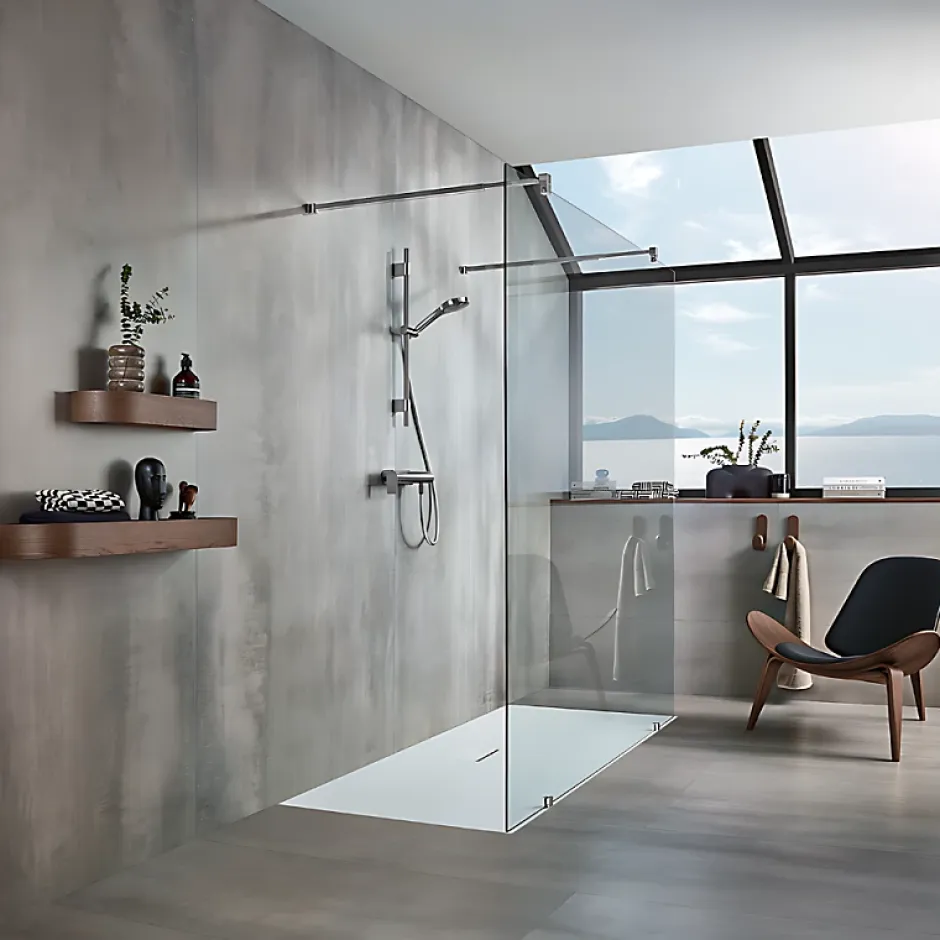 Villeroy & Boch Mitigeur mécanique douche VILLEROY ET BOCH Liberty Chrome + Ensemble de douche VILLEROY ET BOCH Verve Showers 3 jets Chrome* Colonne De Douche Mécanique