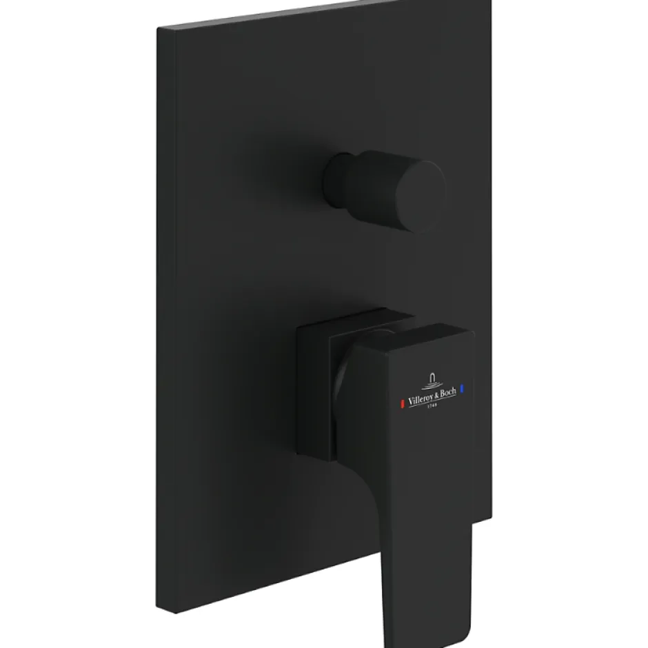 Villeroy & Boch Mitigeur mécanique encastré avec inverseur VILLEROY ET BOCH Architectura Square Noir mat