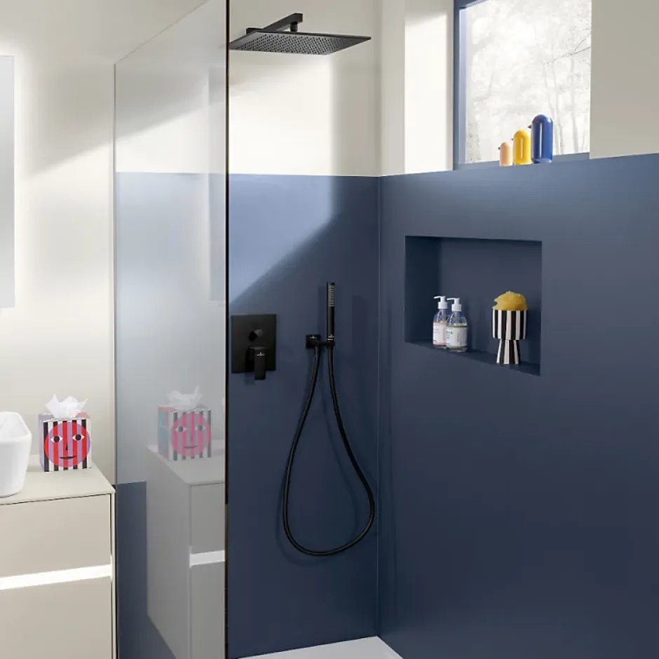 Villeroy & Boch Mitigeur mécanique encastré avec inverseur VILLEROY ET BOCH Architectura Square Noir mat