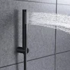 Imex Products Mitigeur monocommande noir mat en laiton et zamac avec douchette et flexible PVC 180 cm