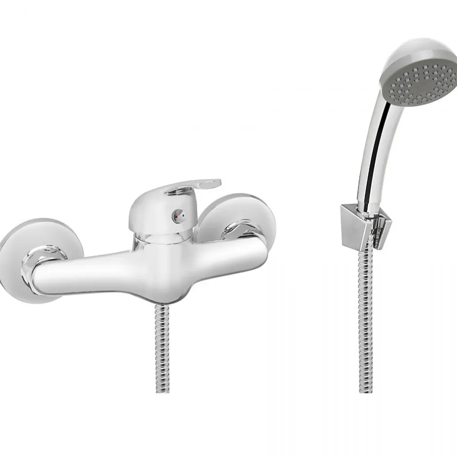 Invena Mitigeur Mural Chrome Salle De Bains Ensemble De Douche Avec Poignee* Robinet De Baignoire