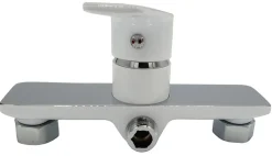 Invena Mitigeur Mural Elegant Monocommande Blanc/chrome Salle De Bains Douche