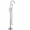 Signature Mitigeur pour baignoire îlot Chrome Bec cascade, douchette, laiton massif* Robinet De Baignoire