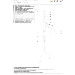 Sanindusa Mitigeur pour bidet bec contemporain mousseur orientable Single chromé livré avec 2 flexibles* Robinet De Bidet
