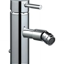 Sanindusa Mitigeur pour bidet bec contemporain mousseur Éco Tube chromé livré avec 2 flexibles et son vidage à tirette* Robinet De Bidet