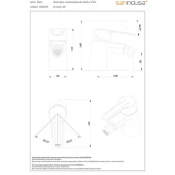 Sanindusa Mitigeur pour bidet mousseur orientable Alfa Start chromé livré avec 2 flexibles
