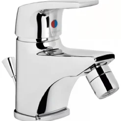 Sanindusa Mitigeur pour bidet mousseur orientable Easy chromé NF (convient aux marchés publics) livré avec 2 flexibles* Robinet De Bidet