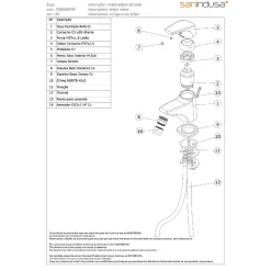 Sanindusa Mitigeur pour bidet mousseur orientable Easy chromé NF (convient aux marchés publics) livré avec 2 flexibles* Robinet De Bidet