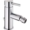 Sanindusa Mitigeur pour bidet mousseur orientable Icone chromé livré avec fixation 2 flexibles et son vidage à tirette