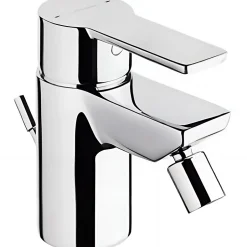 Sanindusa Mitigeur pour bidet Master 40 chromé mode éco par limiteur de débit livré avec vidage