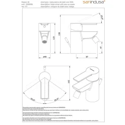 Sanindusa Mitigeur pour bidet Master 40 chromé mode éco par limiteur de débit* Robinet De Bidet