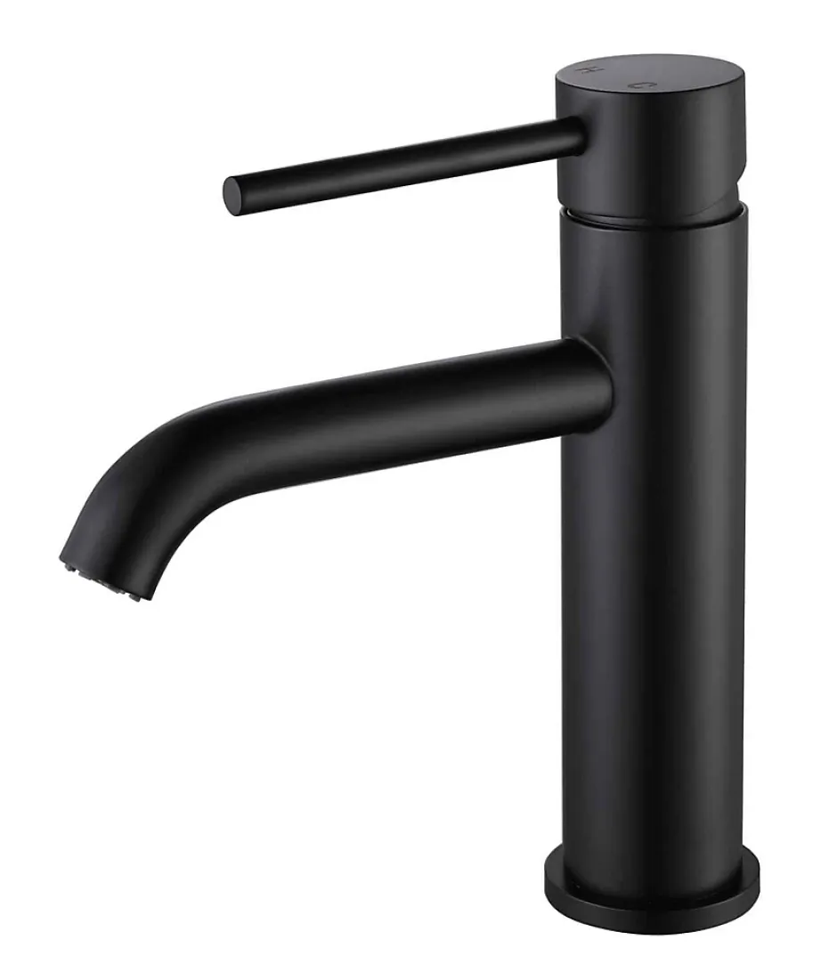 Luxury Bain Mitigeur, robinet de lavabo pour salle de bain rond design et moderne (Noir) LuxuryBain