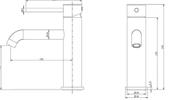 Luxury Bain Mitigeur, robinet de lavabo pour salle de bain rond design et moderne (Noir) LuxuryBain