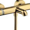 Hansgrohe Mitigeur thermostatique bain/douche doré poli, Ecostat Comfort