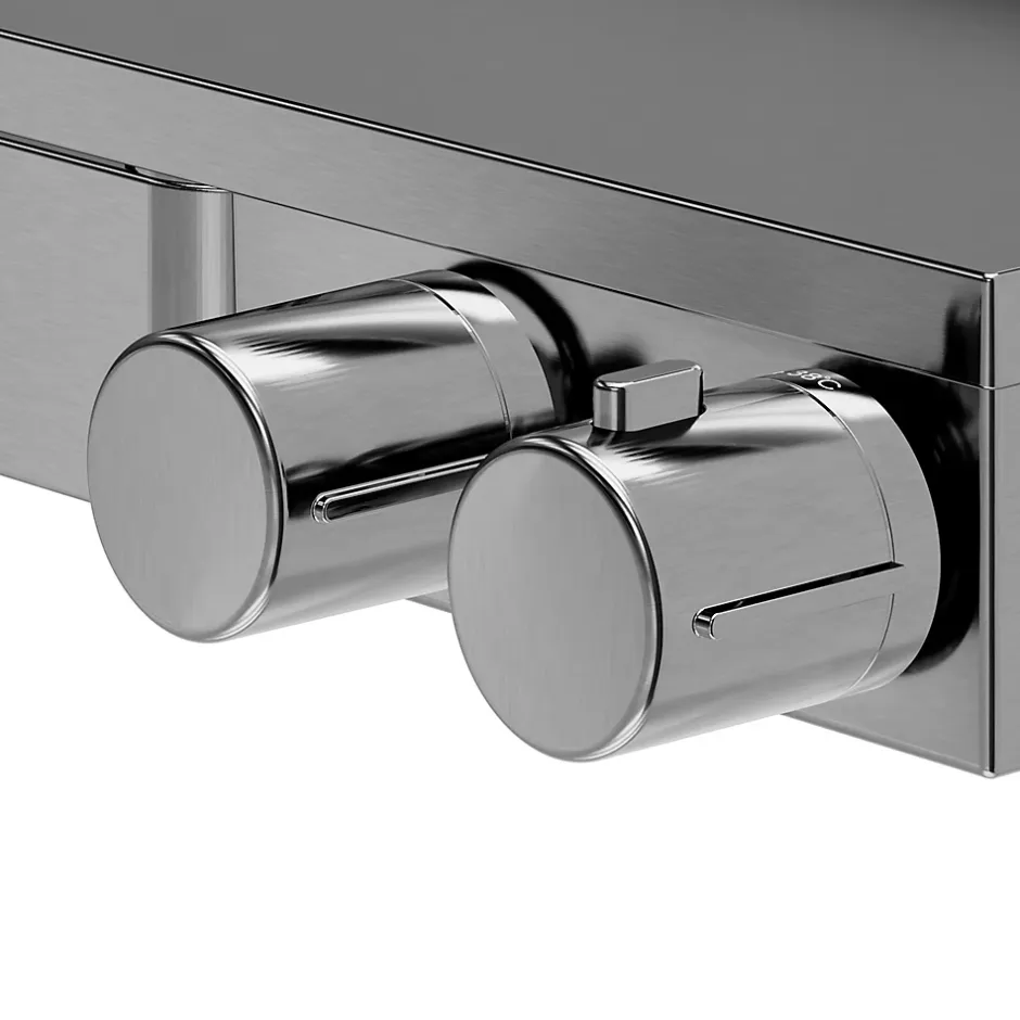 GoodHome Mitigeur thermostatique bain/douche gris Kolima* Robinet De Douche