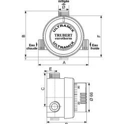 Watts Mitigeur thermostatique collectif trubert eurotherm, 56 à 400 l/min - 3 à 80 L/min - industries* Robinet De Douche