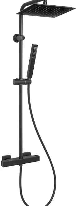 Invena Mitigeur Thermostatique Douche Noir Ensemble De Conception Carree* Robinet De Douche