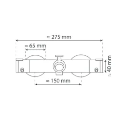 Schütte Mitigeur thermostatique de baignoire LONDON chromé