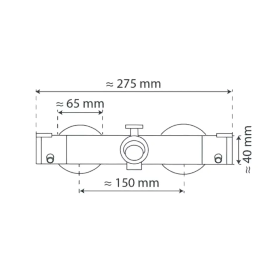Schütte Mitigeur thermostatique de baignoire LONDON chromé
