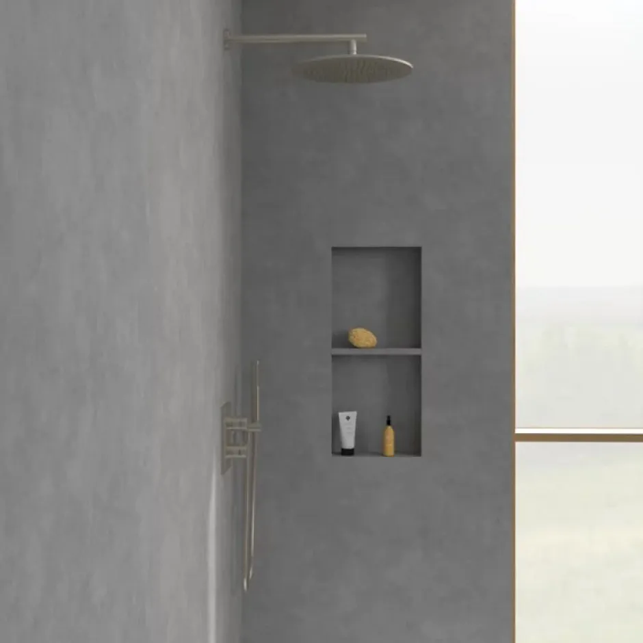 Villeroy & Boch Mitigeur thermostatique encastré 2 voies VILLEROY ET BOCH Universal rectangle Brushed Nickel Matt