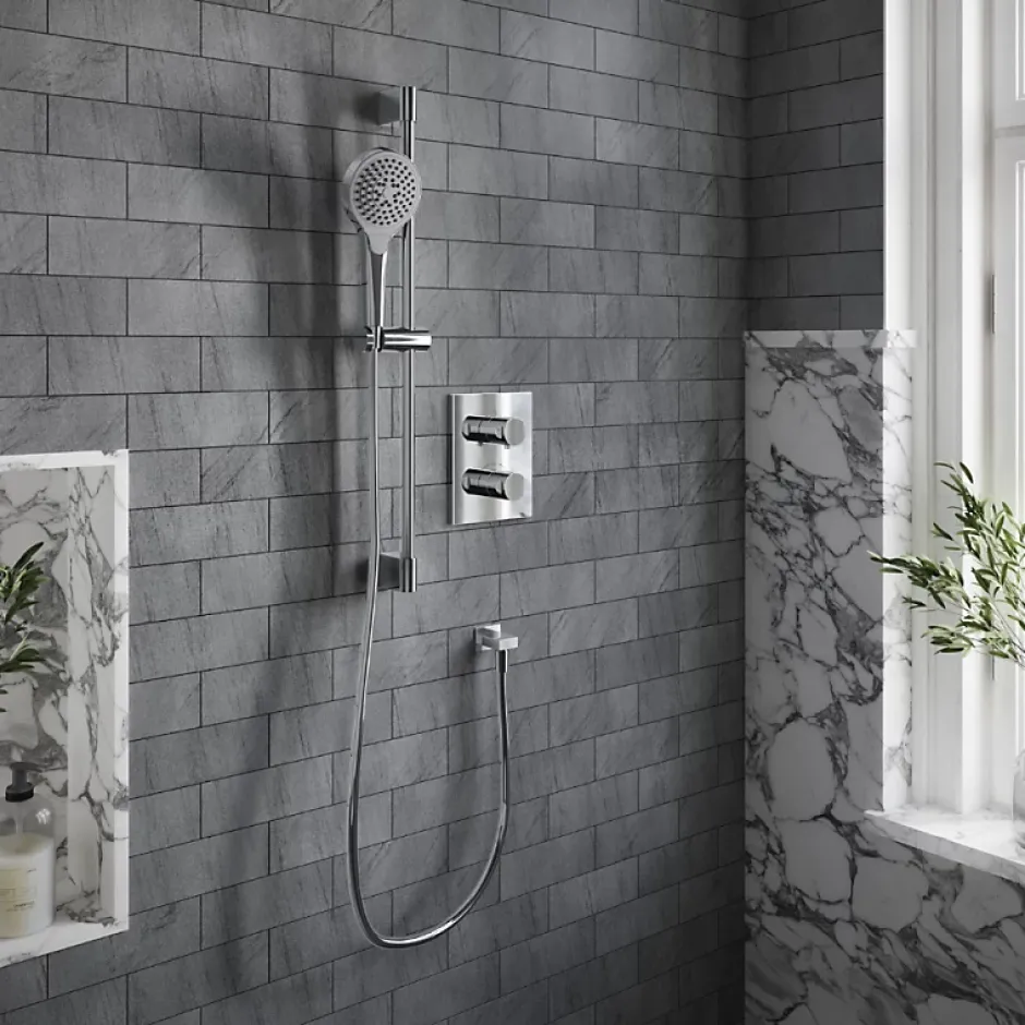 Villeroy & Boch Mitigeur thermostatique encastré 2 voies VILLEROY ET BOCH Universal rectangle Chrome