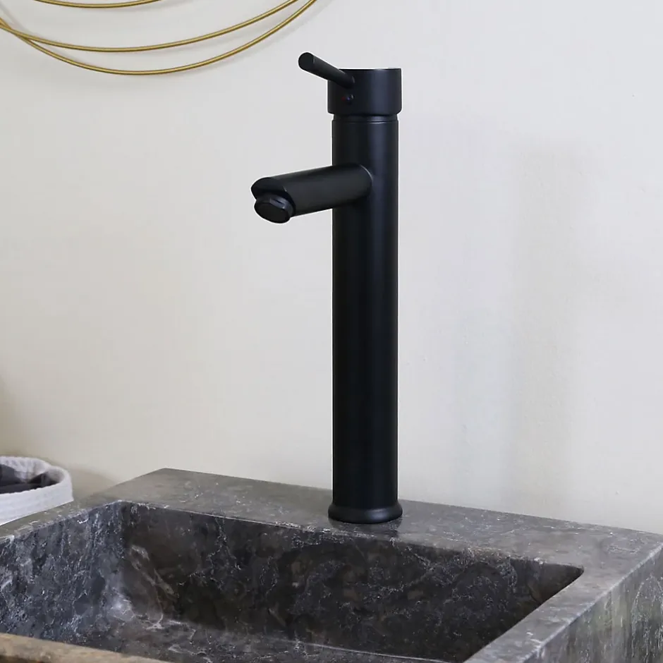 Essebagno Mitigeur évier noir mat Gift* Robinet Lavabo Et Vasque