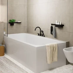 Hansgrohe Mélangeur bain douche 4 trous Vernis Blend noir mat + corps d'encastrement