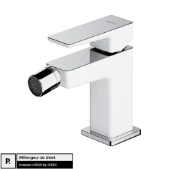 Otitec Mélangeur de bidet - Chrome Blanc - PARMA
