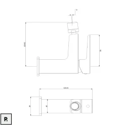 Otitec Mélangeur de bidet - Chrome Blanc - PARMA