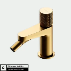 Otitec Mélangeur de bidet - CONTOUR - Or Brossé* Robinet De Bidet