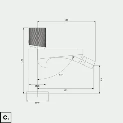 Otitec Mélangeur de bidet - CONTOUR - Or Brossé* Robinet De Bidet