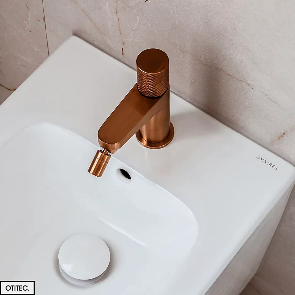 Otitec Mélangeur de bidet - Cuivre Brossé - CONTOUR* Robinet De Bidet