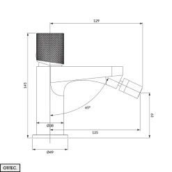 Otitec Mélangeur de bidet - Cuivre Brossé - CONTOUR* Robinet De Bidet