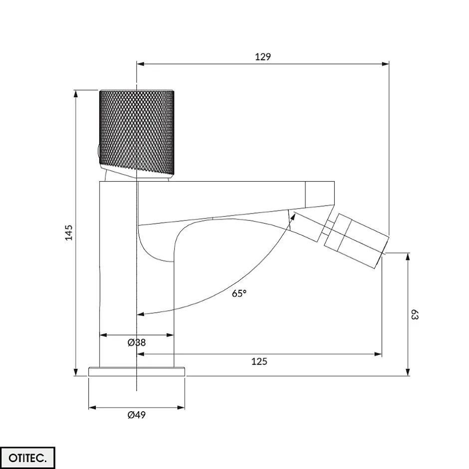 Otitec Mélangeur de bidet - Cuivre Brossé - CONTOUR* Robinet De Bidet