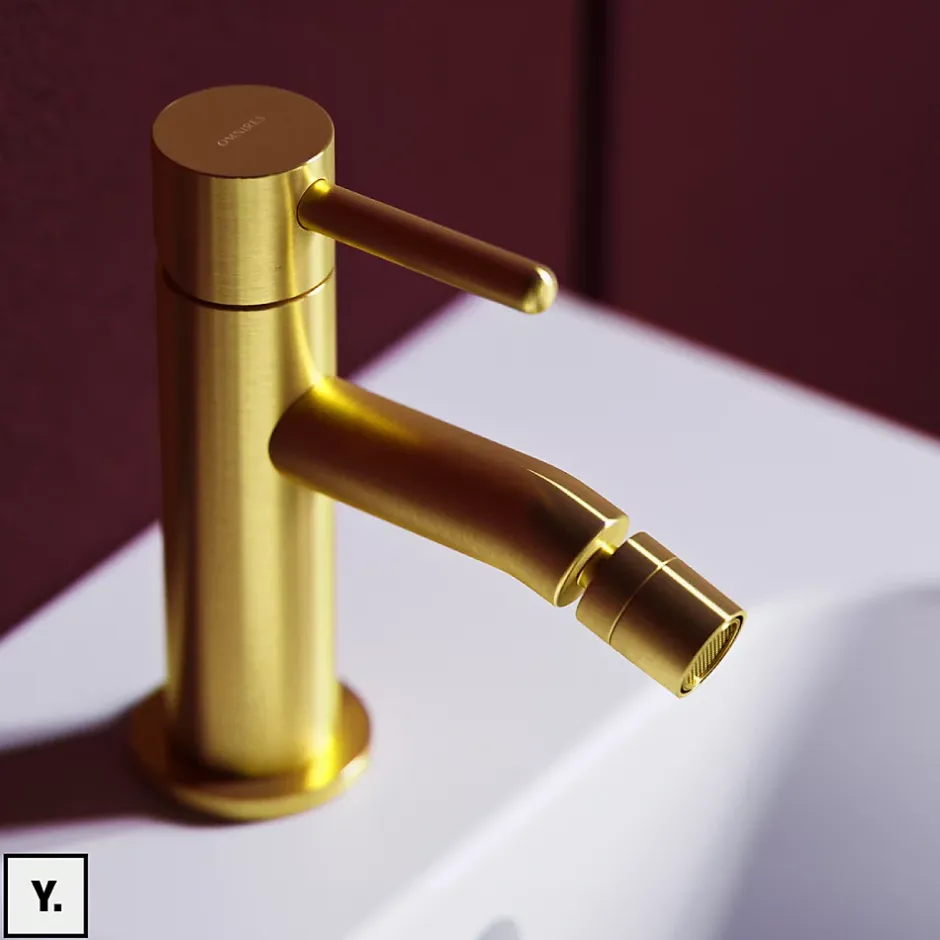Otitec Mélangeur de bidet - Laiton Brossé - Y* Robinet De Bidet