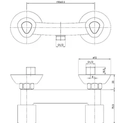 Garis Mélangeur de douche Tempo - - R02-12026EC* Robinet De Douche