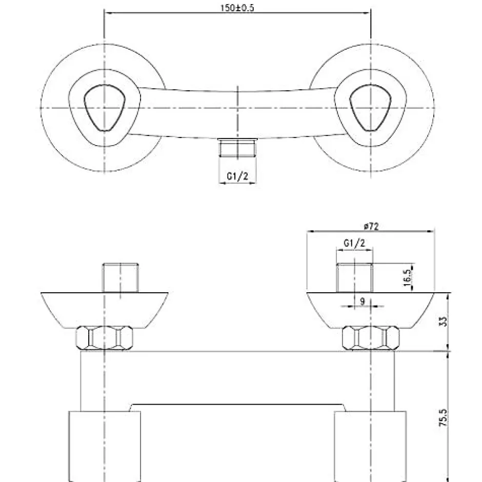 Garis Mélangeur de douche Tempo - - R02-12026EC* Robinet De Douche