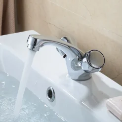 GoodHome Mélangeur de lavabo chromé Calp* Robinet Lavabo Et Vasque