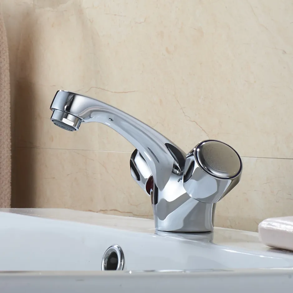 GoodHome Mélangeur de lavabo chromé Calp* Robinet Lavabo Et Vasque