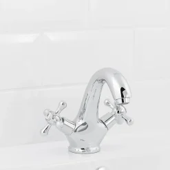 GoodHome Mélangeur de lavabo en laiton chromé Etel* Robinet Lavabo Et Vasque