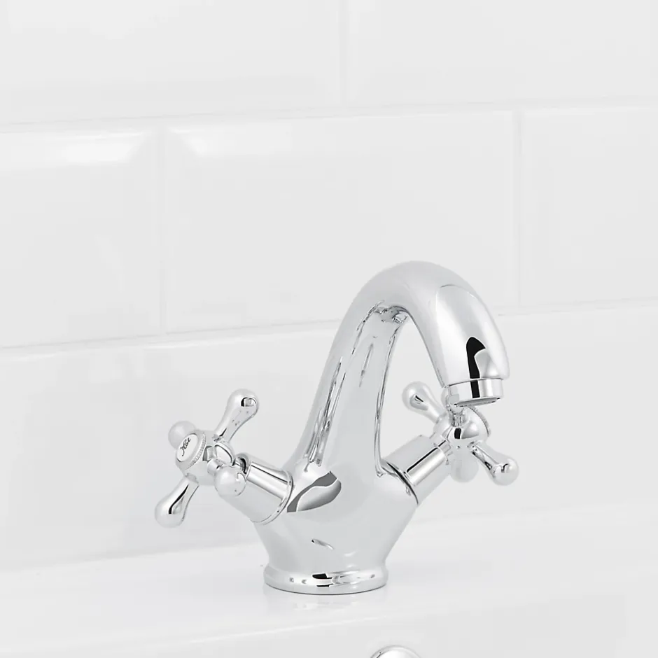 GoodHome Mélangeur de lavabo en laiton chromé Etel* Robinet Lavabo Et Vasque