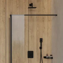 Otitec Mélangeur thermostatique à encastrer - Noir Mat - avec Crochet OFFERT - PARMA