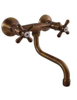 Rav Mélangeur évier mural MOA bras pivotant laiton bronze* Robinet Lavabo Et Vasque