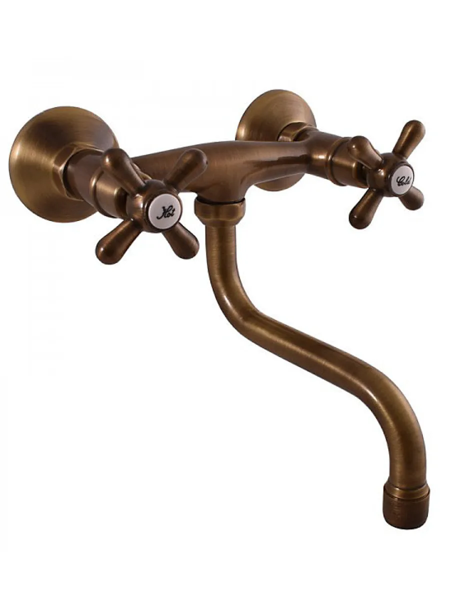 Rav Mélangeur évier mural MOA bras pivotant laiton bronze* Robinet Lavabo Et Vasque