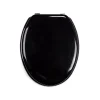 MSV Abattant WC MDF CLEO Noir Brillant Charnières Inox* Abattant Wc